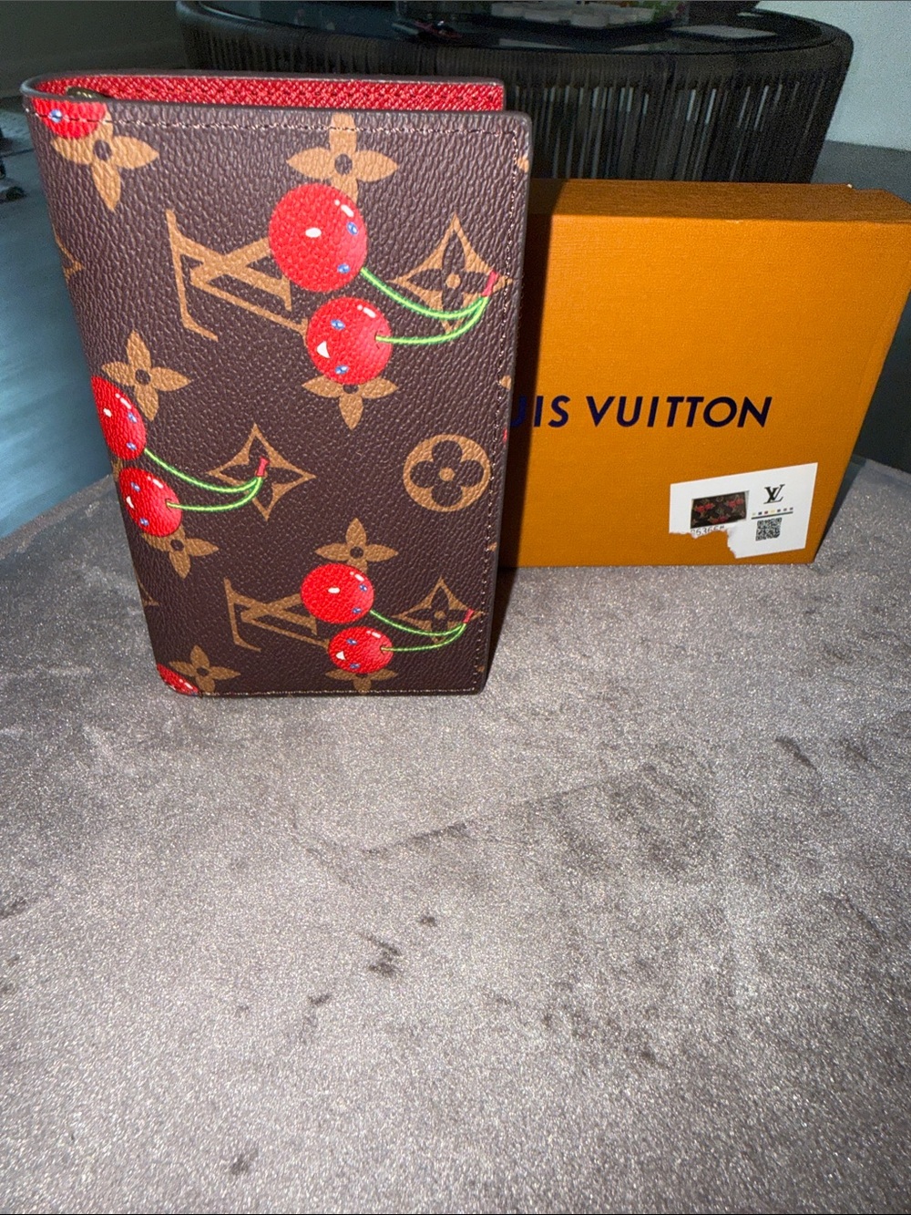 Louis Vuitton Brown Monogram Cherry Card Holder Wallet - Picture 1 of 13